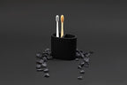Matte Black Toothbrush Holder for Vanity Countertops, Small Toothbrush Holder - Matte Black Collection