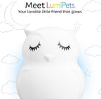 Remote Control Silicone Night Light for Kids - Owl Design with 9 Soft Colors & Sleep Timer - Rechargeable, Battery-Operated Lamp for Bedroom | Baby Nursery, Toddler, Girls, Boys