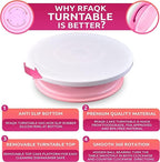35Pcs Cake Turntable and Leveler-Rotating Cake Stand with Non Slip Pad-7 Icing Tips and 20 Bags- Straight & Offset Spatula-3 Scraper Set -Ebook-Cake Decorating Supplies Kit -Baking Tools