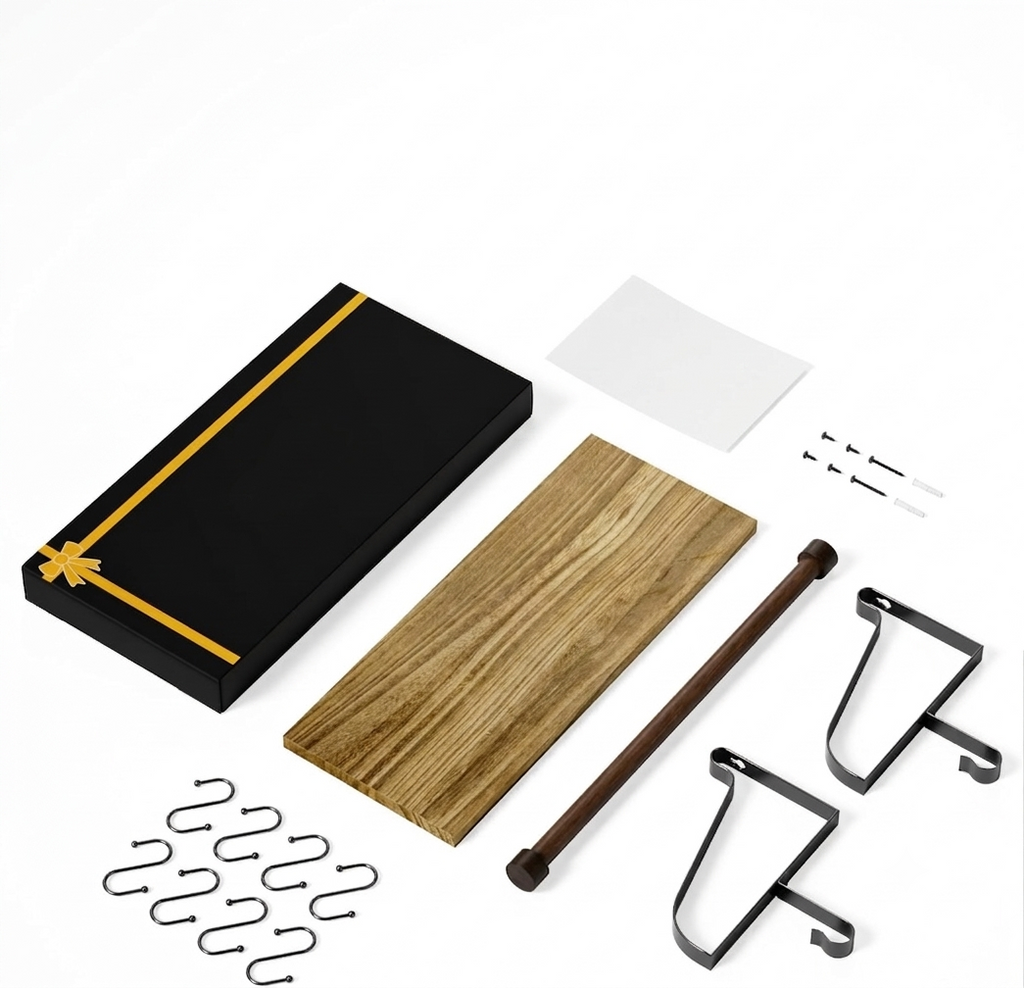 KitchenRack™ - Estante Flotante Multifuncional para Cocina